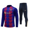 Barcelona Training Sweatshirts Quarter-zip 2024-25 Blaue Für Kinder